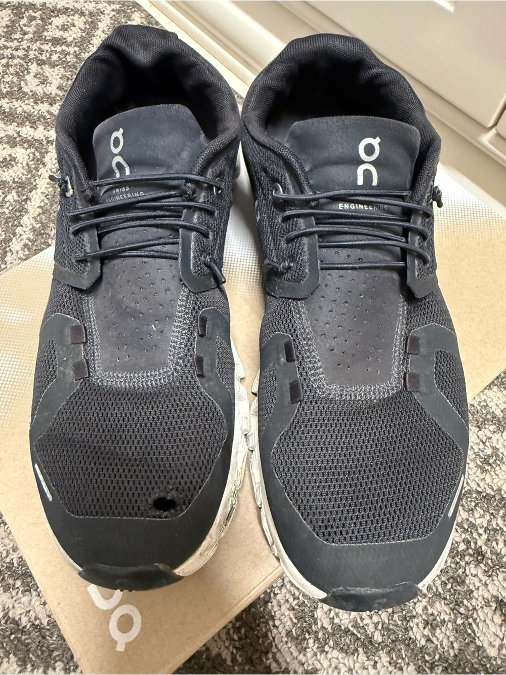 On Running Men's Black Mesh Athletic Sneakers 8.5